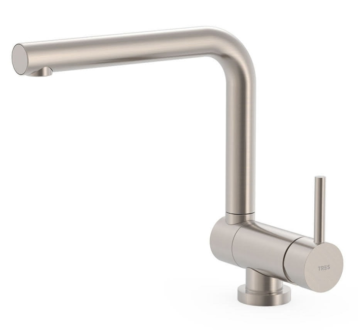 grifos-de-cocina-color-acero-mate-abatible-monomando-color-acero-fabricante-tres-modelo-cano-abatible