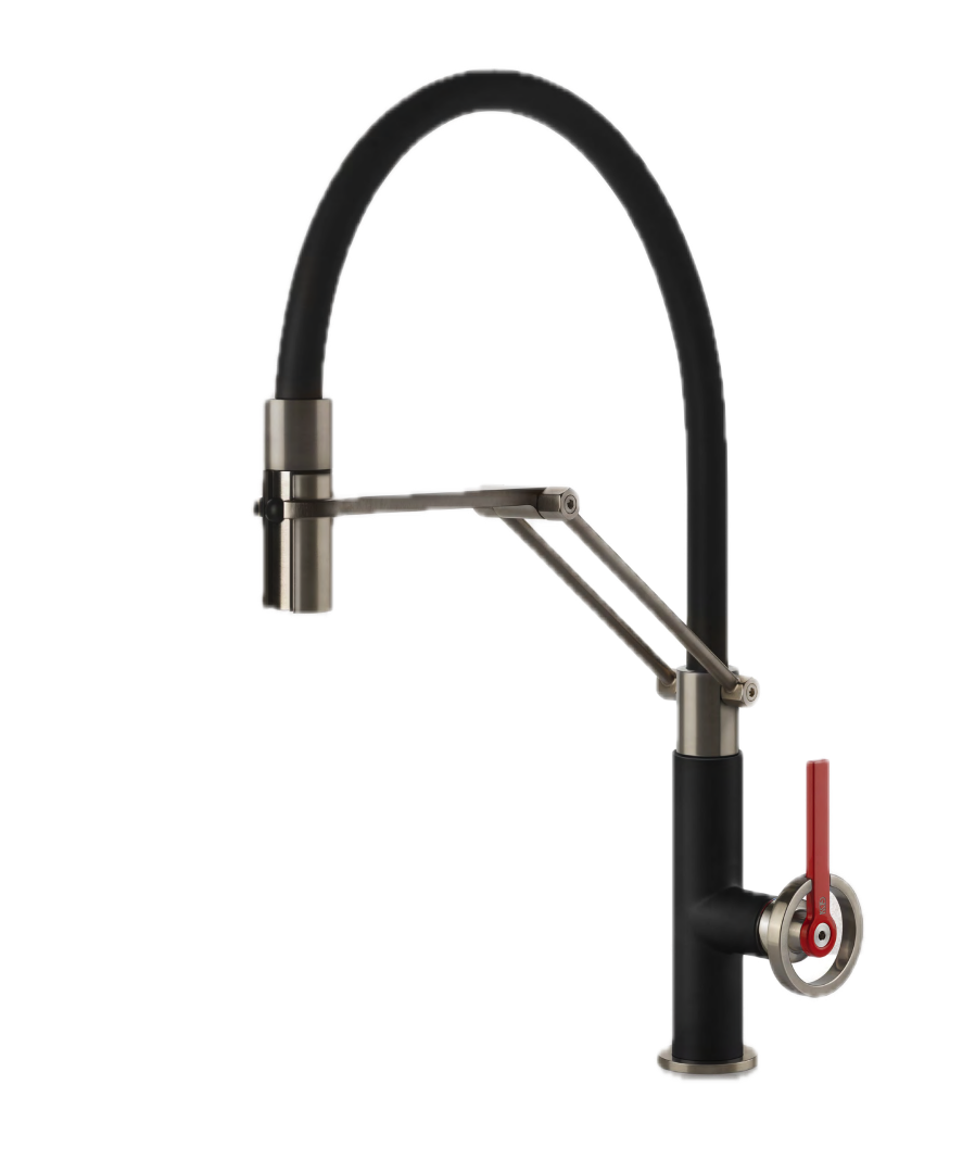 grifos-de-cocina-con-ducha-fabricante-gessi-modelo-officine-v-color-chrome-negro-rojo
